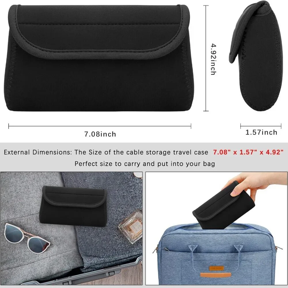 Travel Cable Organiser Bag, Electronics Accessories Carry Storage Bags for Mac